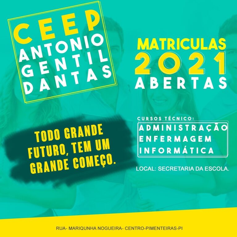Estão abertas matrículas para cursos técnicos e ensino médio regular em Pimenteiras