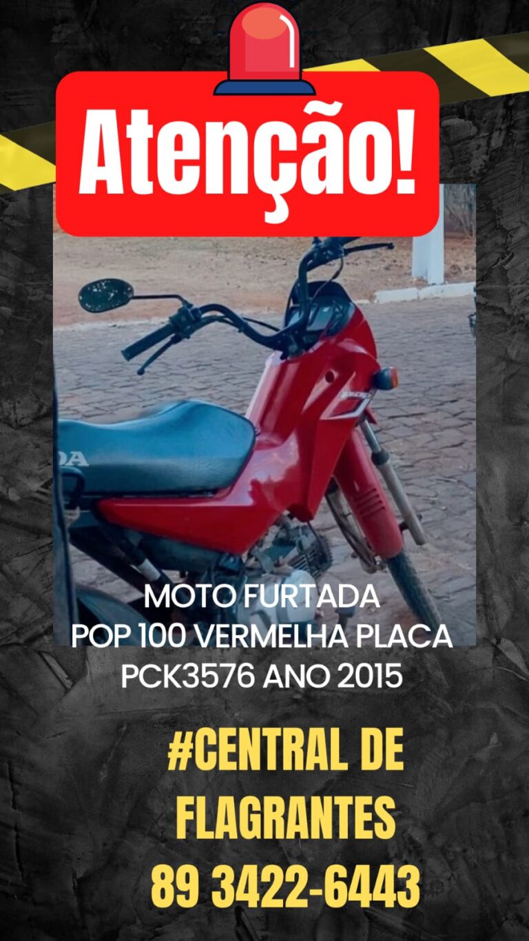 Moto é furtada no Centro de Picos