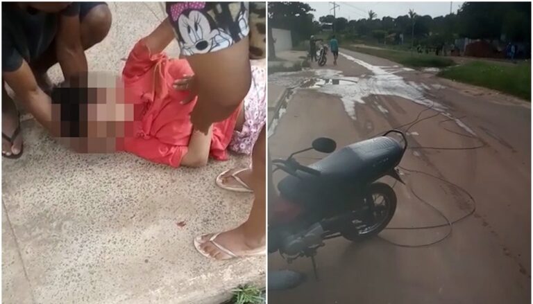 CONFIRA: Fio de alta tensão cai e atinge garota em motocicleta no Piauí