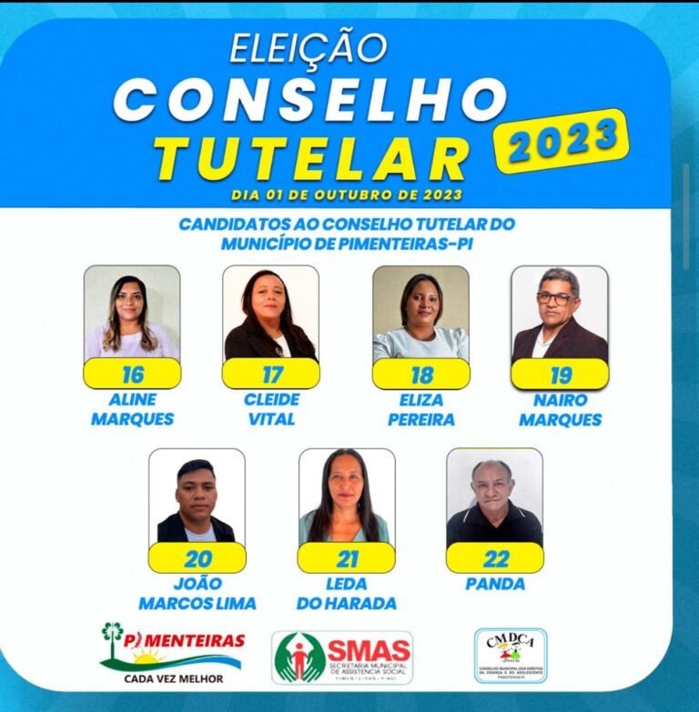 Divulgada a lista dos candidatos à conselheiros tutelar de Pimenteiras.