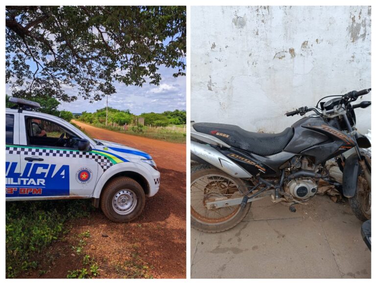 Polícia Militar apreende na zona rural de Lagoa do Sítio-PI, veículo roubado no estado do Ceará