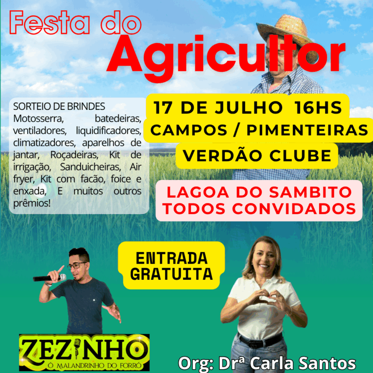 Pimenteiras se prepara para grande evento em homenagem ao Mês do Agricultor no dia 17 de julho