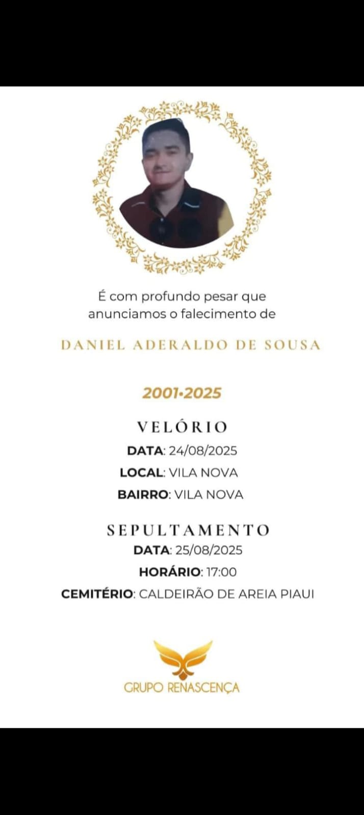 Jovem morreu em acidente de moto na zona rural de Pimenteiras.
