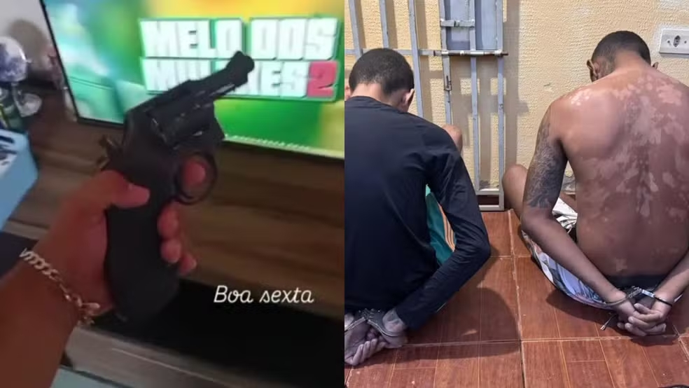 Grupo criminoso preso ostentava armas em redes sociais — Foto: Reprodução