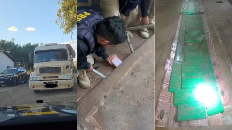 Motorista é preso após PRF apreender 450 kg de cocaína em caminhão que transportava milho no Piauí