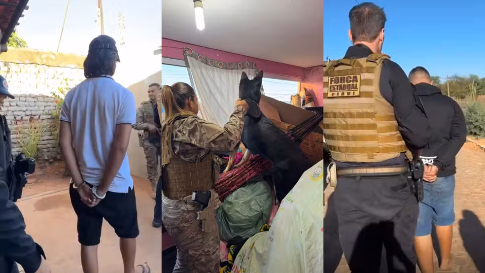 Operação contra o tráfico de drogas prende dois homens no PI — Foto: SSP-PI